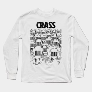 Barcode face Crass Long Sleeve T-Shirt